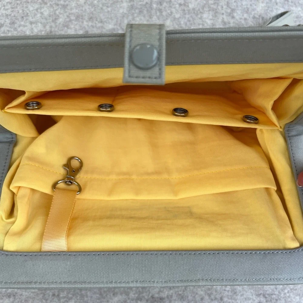 Petunia Pickle Bottom Diaper Wallet Clutch‎ Grey Good Floral Embroidered